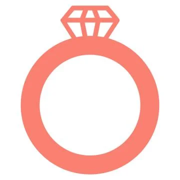 Gem Ring Vector Icon Illustrazione stock