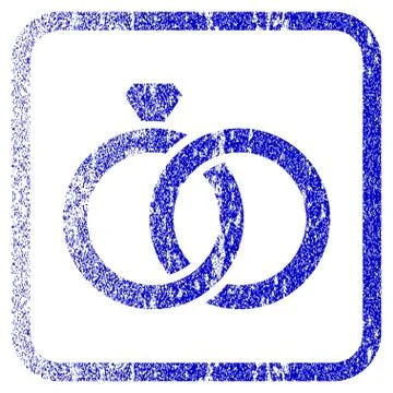 Gem Rings Framed Textured Icon 库存插图