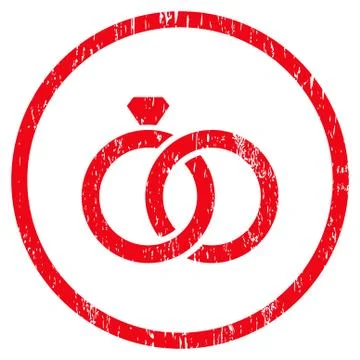 Gem Rings Rounded Grainy Texture Icon Illustrazione stock