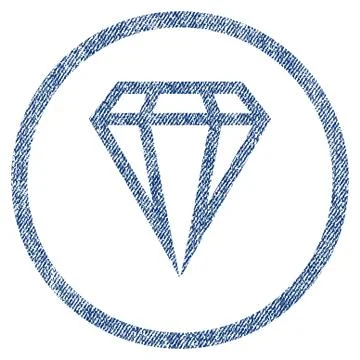 Gem Rounded Fabric Textured Icon Illustrazione stock