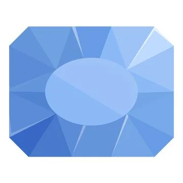 Gem shape icon cartoon vector. Crystal stone Stock Illustration