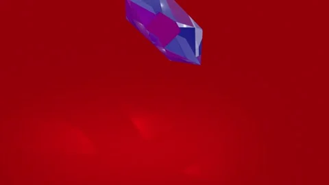 Gem Stone Drop With Luma Matte Stock Footage 132278080