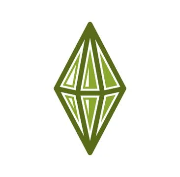 Gem stone icon on background for graphic and web design. Creative illustration Stock Illustration
