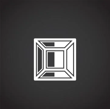 Gem stone icon on background for graphic and web design. Creative illustration Stock Illustration