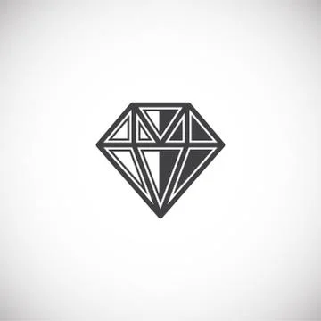 Gem stone icon on background for graphic and web design. Creative illustration Stock Illustration