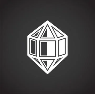 Gem stone icon on background for graphic and web design. Creative illustration Stock Illustration