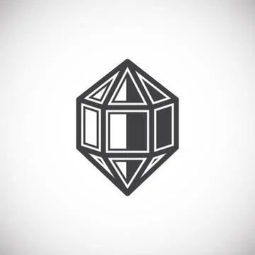Gem stone icon on background for graphic and web design. Creative illustration Stock Illustration