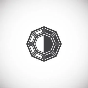 Gem stone icon on background for graphic and web design. Creative illustration Stock Illustration
