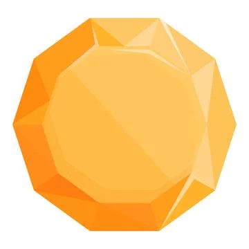Gem stone icon cartoon vector. Crystal color Illustrazione stock
