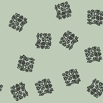 Gem stone line seamless pattern Stock Illustration