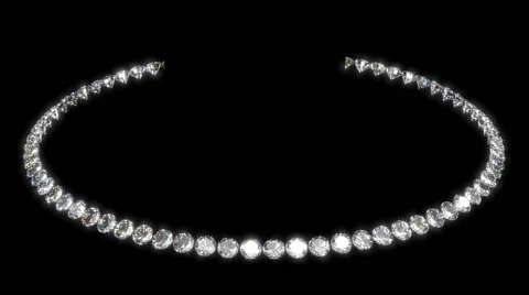 Gem stone necklace, seamless loop animation Stock Footage 47407366