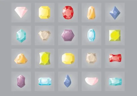Gem Stones 스톡 일러스트