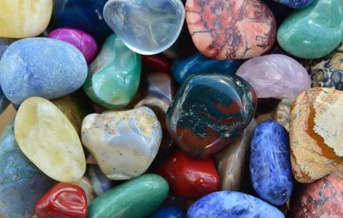 Gem stones pattern Foto stock