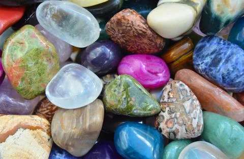 Gem stones pattern Foto stock