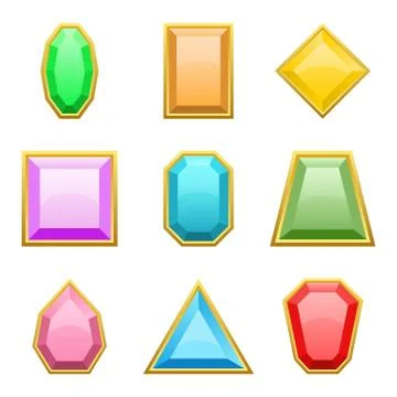 Gem stones vector design illustration isolated on white background Stock Illustration