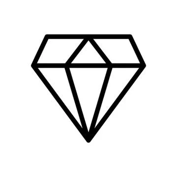 Gem thin line icon Illustrazione stock