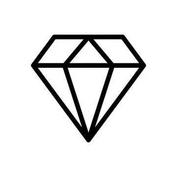 Gem thin line icon Stock Illustration