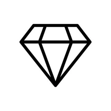 Gem thin line icon  Stock Illustration