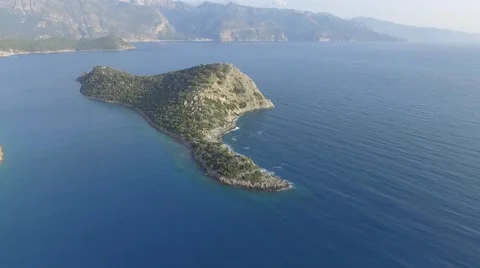 Gemiler Island Aerial View Stock Footage 60787789