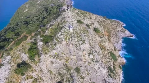 Gemiler Island Aerial View Stock-Footage 60787791