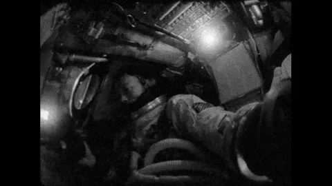 Gemini 10 in-cabin on-orbit views Michael Collins Stock Footage 263444831