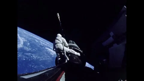 Gemini 10 Michael Collins extra-vehicular activity Stock Footage 263444832