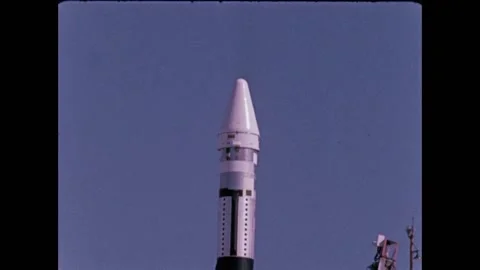 Gemini 10 rocket launch into orbit Stock Footage 263445027