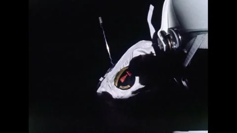 Gemini 12 astronaut Buzz Aldrin extra-vehicular activity Stock Footage 263444668