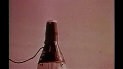 Gemini 3 spacecraft rocket boosters igniting Stock Footage 270936846