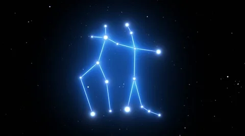 Gemini Constellation on a Beautiful Star... | Stock Video | Pond5