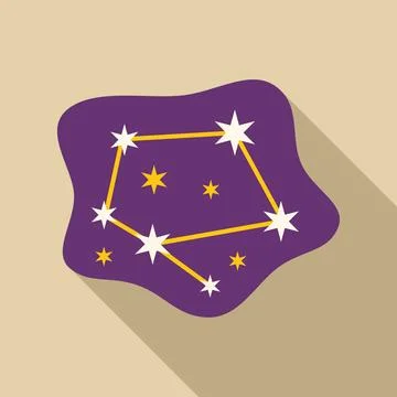 Gemini constellation forming an abstract shape with stars and lines Stock Illustration
