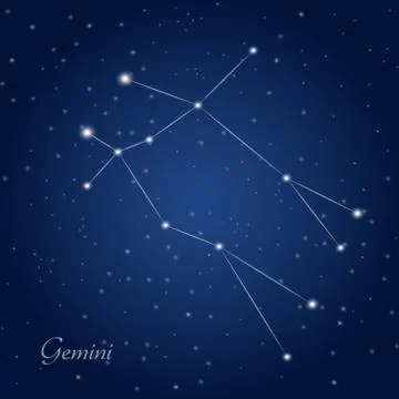 Gemini constellation Illustrazione stock
