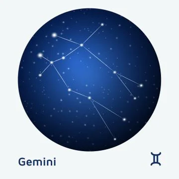 Gemini constellation Stock Illustration