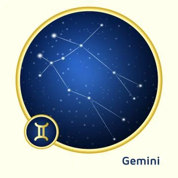 Gemini constellation Stock Illustration