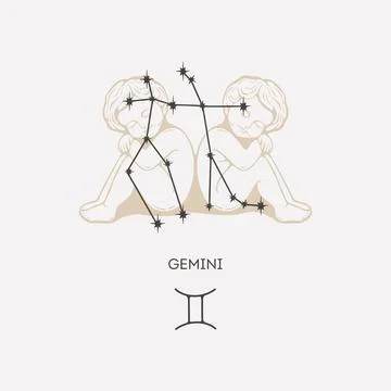 Gemini constellation vector illustration Stock Illustration