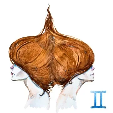 Gemini horoscope vector Stock Illustration