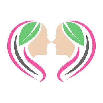Gemini icon logo design Stock Illustration