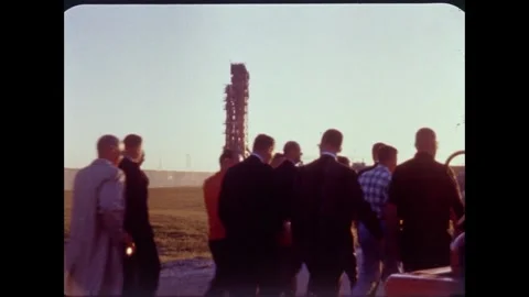 Gemini Program new astronaut class touring Cape Kennedy Stock Footage 263418518