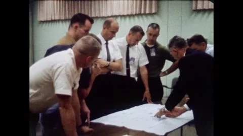 Gemini Program new astronaut recruits classroom training Stock Footage 263418822