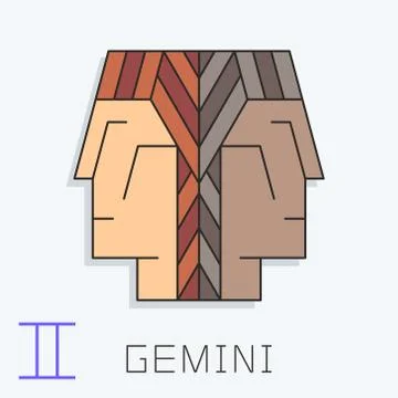 Gemini sign Stock Illustration