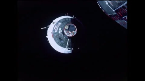 Gemini space capsule in space Stock Footage 263445423