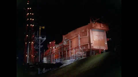 Gemini spacecraft horizontal to vertical maneuver Stock Footage 263444599