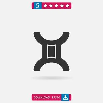 Gemini vector icon Stock Illustration