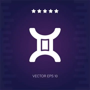 Gemini vector icon Stock Illustration