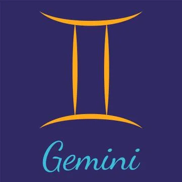 Gemini vector zodiac icon Stock Illustration