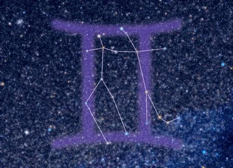 Gemini Zodiac constellation Stock-Illustration