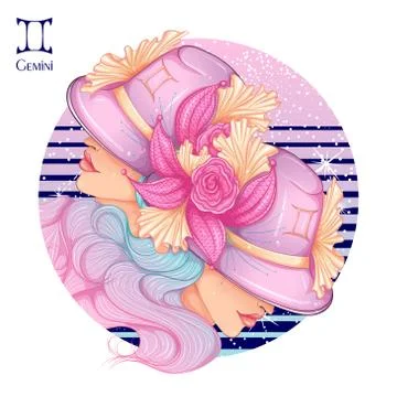 Gemini zodiac Illustrazione stock