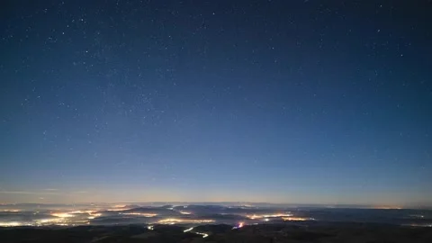 Geminids meteor shower time-lapse, 2021.12.13-14. part 2 Stock Footage 170396863