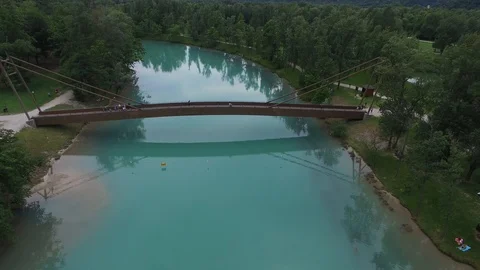 Gemona - Bridge panoramic drone 4K Video stock 102274354