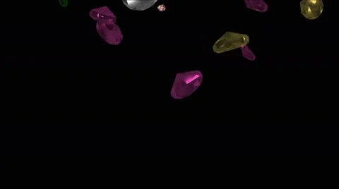 Gems 4K Animated Background with Alpha Channel Stock Footage 40670147